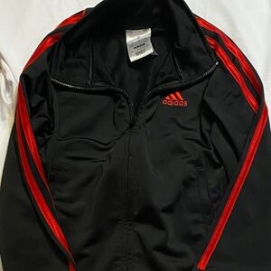 Adidas Black Jacket with Red Stripes track suit for boys